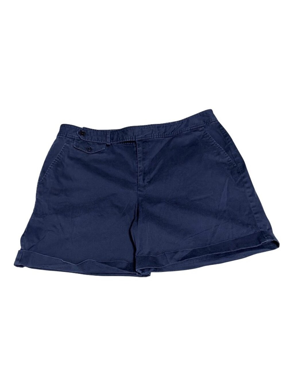 Lauren Ralph Lauren Womens Navy Chino Shorts Size 16 98% Cotton 2% Elastane